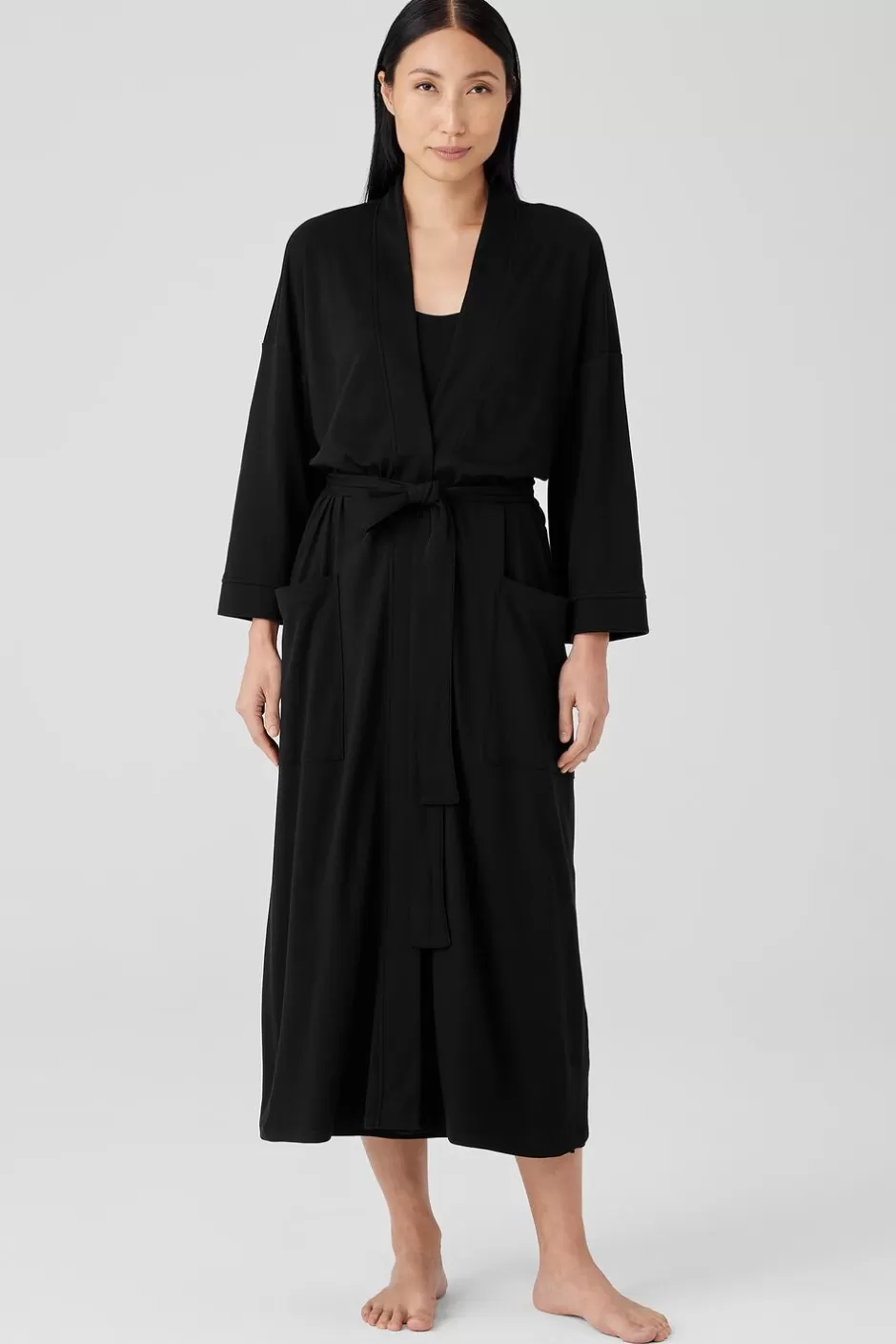 Organic Cotton Interlock Sleep Robe-EILEEN FISHER Outlet