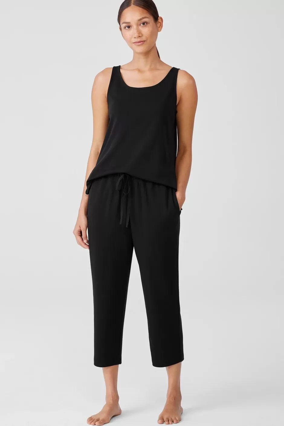 Organic Cotton Interlock Slouchy Sleep Pant-EILEEN FISHER Best