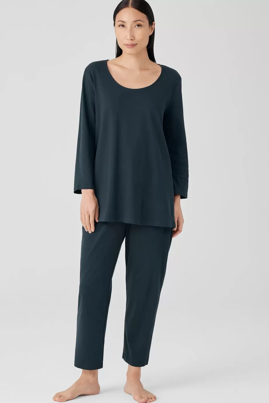 Organic Cotton Interlock U-Neck Sleep Top-EILEEN FISHER Cheap