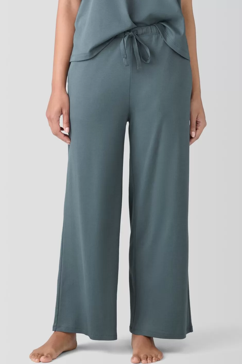 Organic Cotton Interlock Wide-Leg Sleep Pant-EILEEN FISHER Cheap