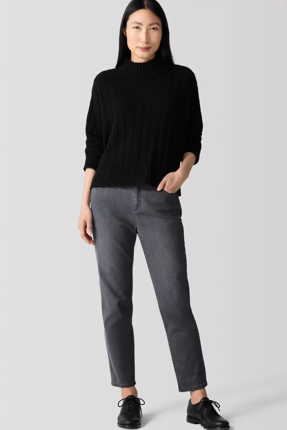 Organic Cotton Stretch Denim Slim Jean-EILEEN FISHER Fashion