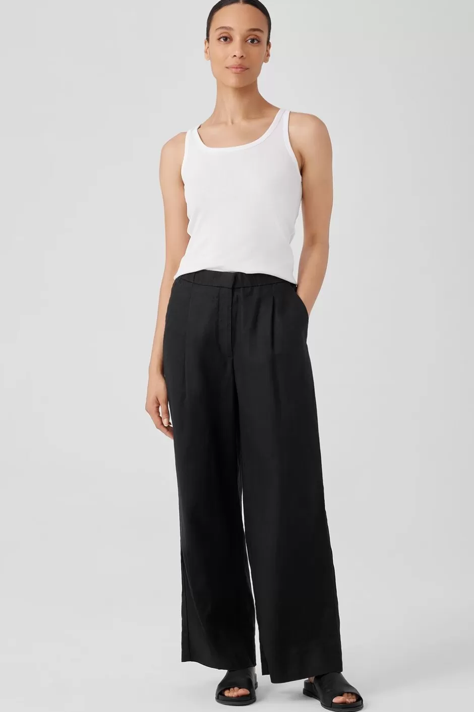 Organic Cotton Stretch Rib Slim Tank-EILEEN FISHER Shop