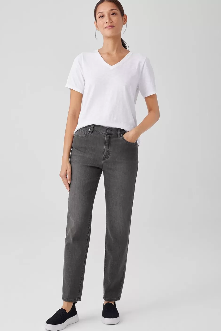 Organic Cotton Stretch Slim Jean-EILEEN FISHER Fashion