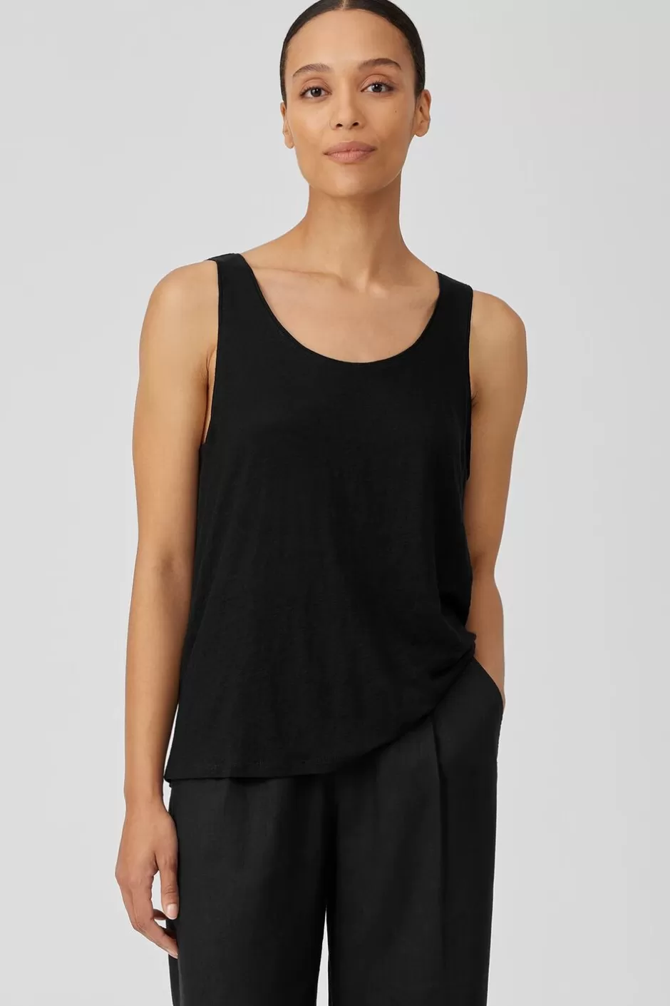 Organic Linen Jersey Tank-EILEEN FISHER Shop