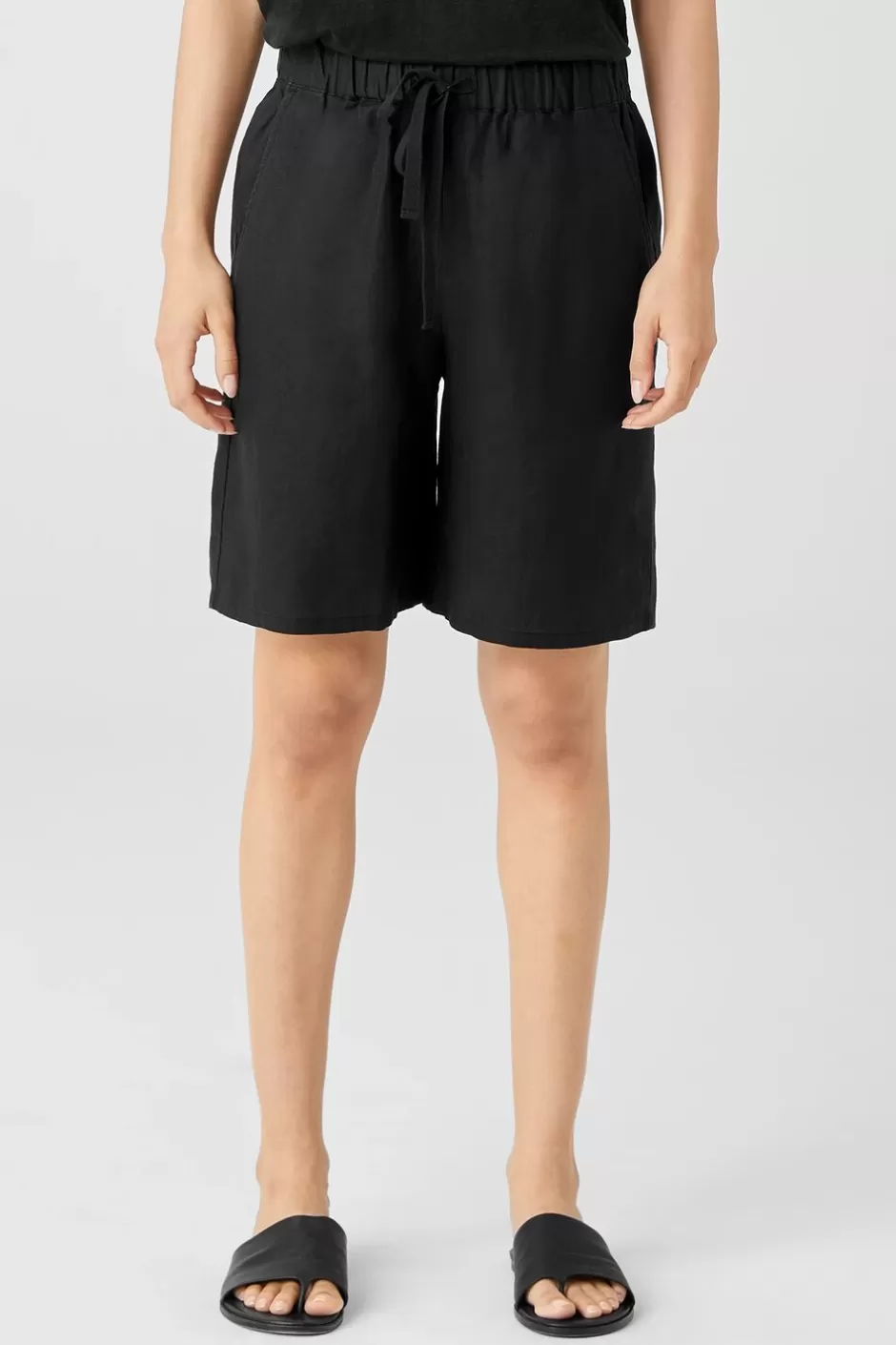 Organic Linen Shorts-EILEEN FISHER Store