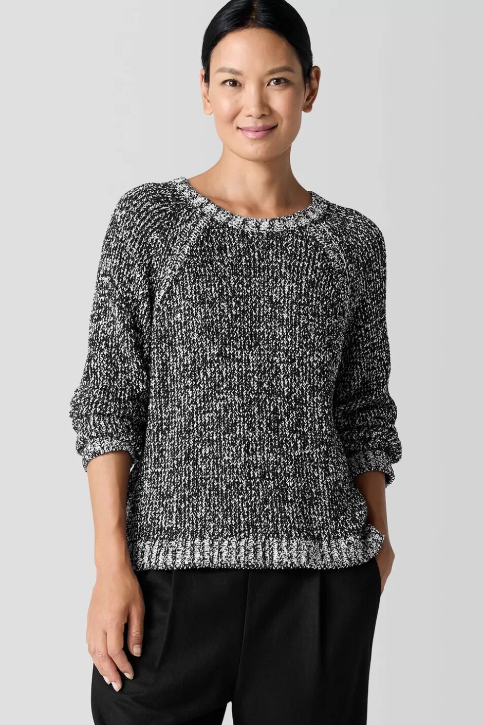 Peruvian Organic Cotton Boucle Crew Neck Top-EILEEN FISHER Store