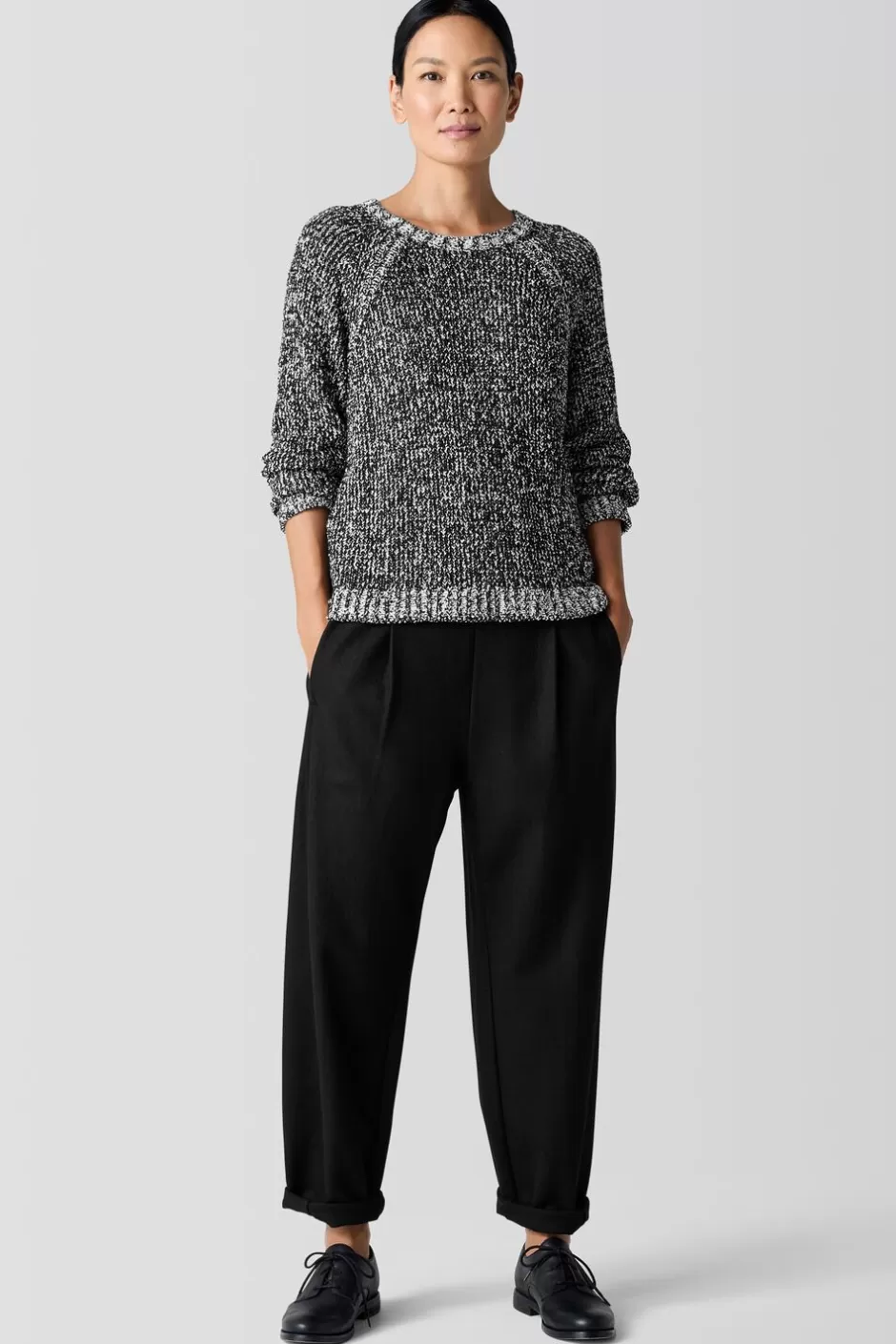 Peruvian Organic Cotton Boucle Crew Neck Top-EILEEN FISHER Store