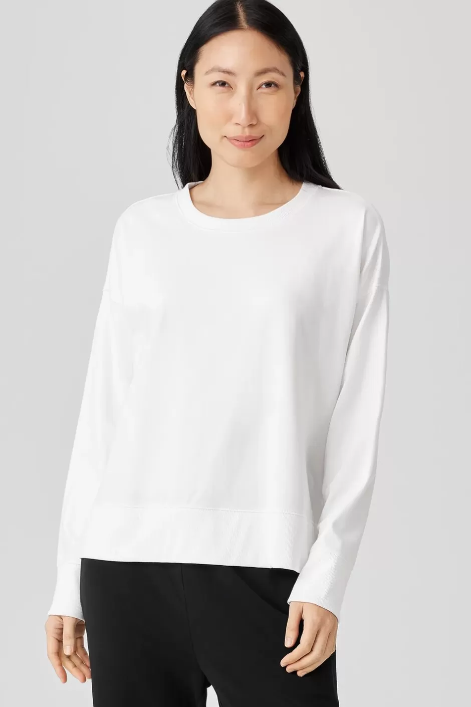 Pima Cotton Stretch Jersey Box-Top-EILEEN FISHER Hot