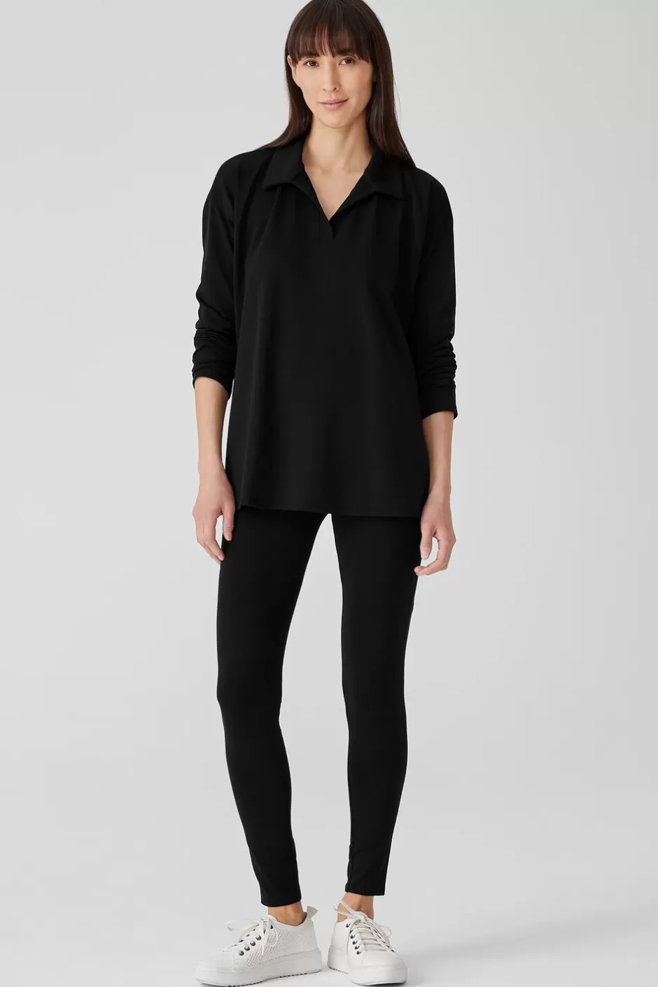 Pima Cotton Stretch Jersey High-Waisted Leggings-EILEEN FISHER Store