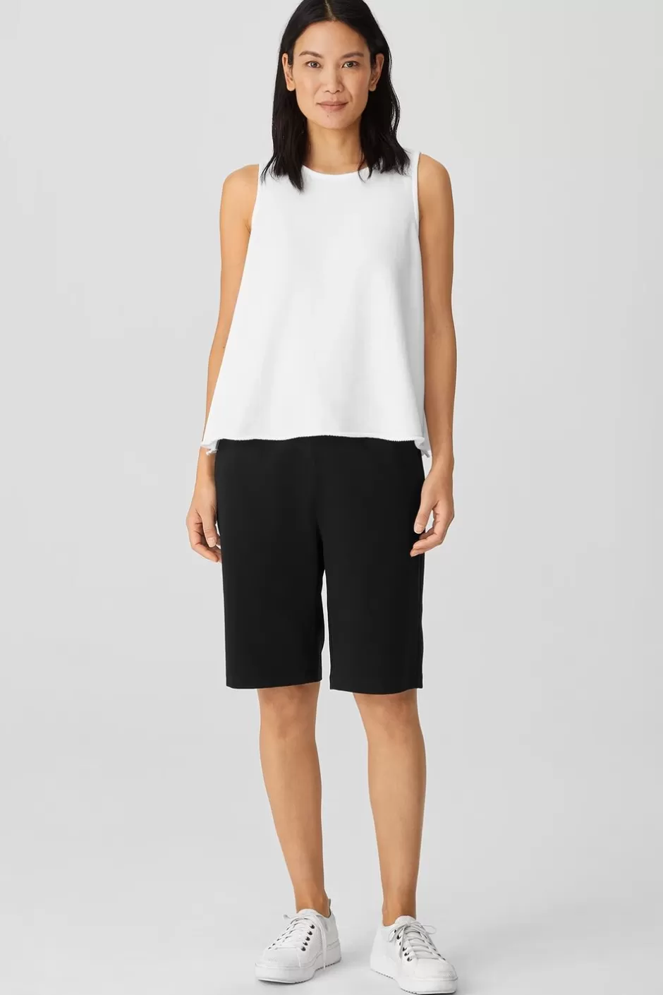 Pima Cotton Stretch Jersey Shorts-EILEEN FISHER Sale