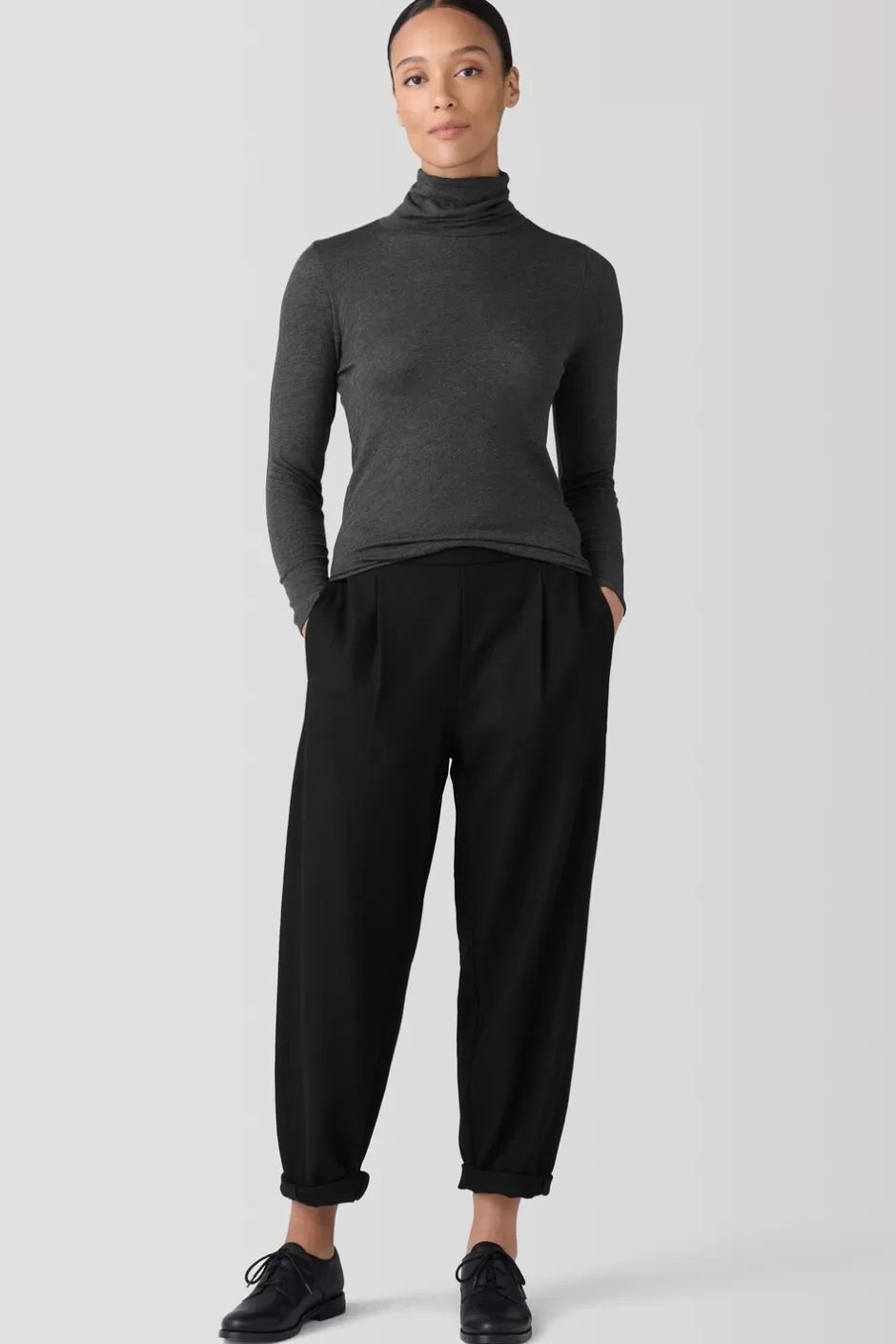 Sheer Knit Turtleneck Top-EILEEN FISHER Flash Sale