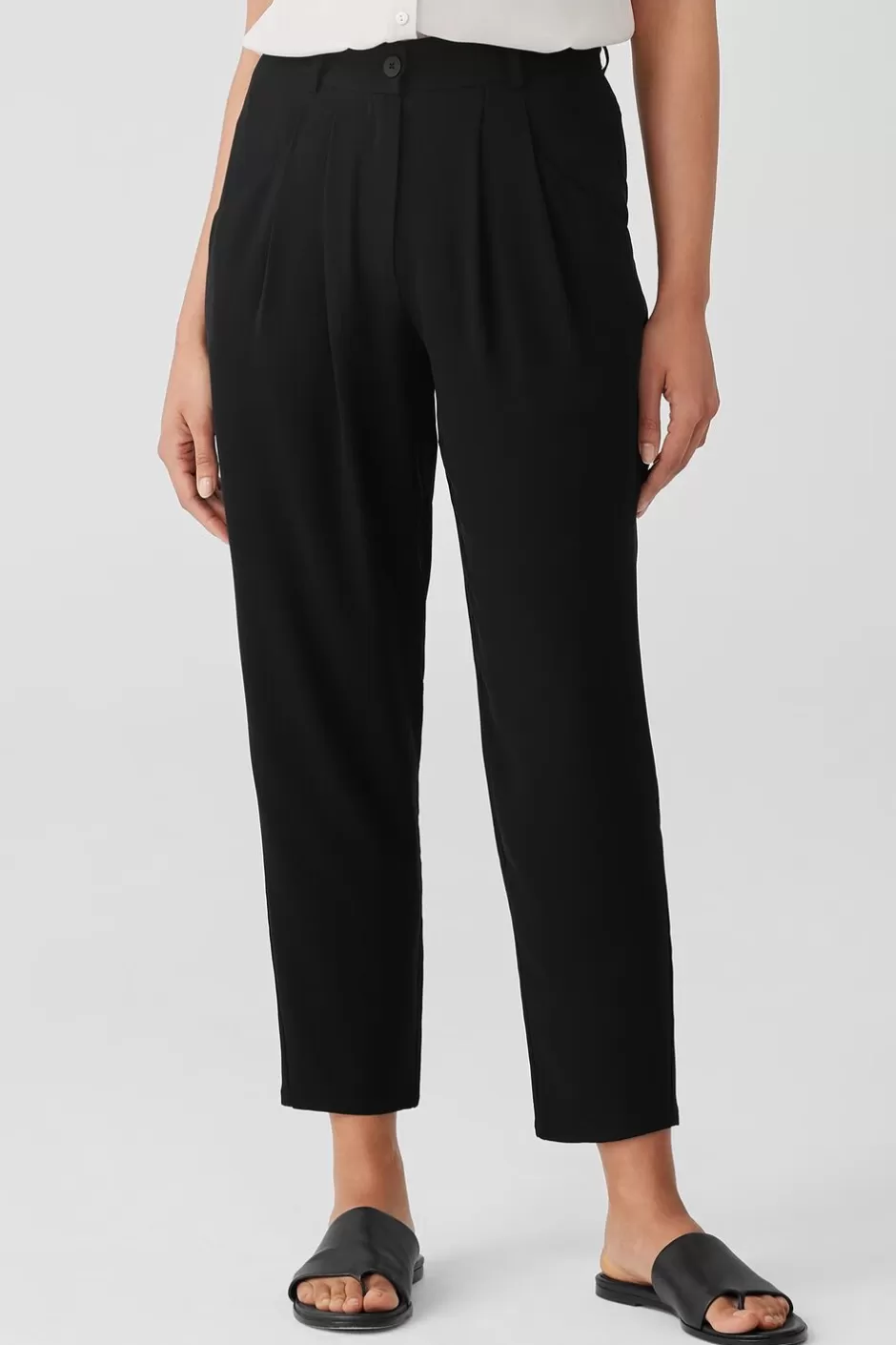 Silk Georgette Crepe Carrot Pant-EILEEN FISHER Store