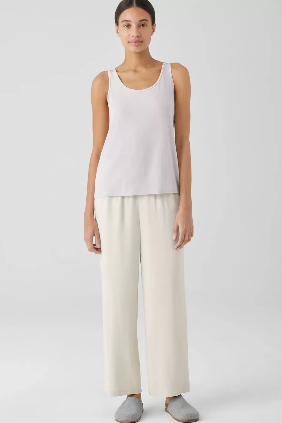 Silk Georgette Crepe Straight Pant-EILEEN FISHER Cheap