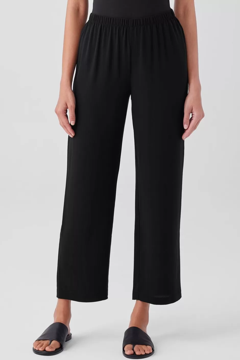 Silk Georgette Crepe Straight Pant-EILEEN FISHER Online