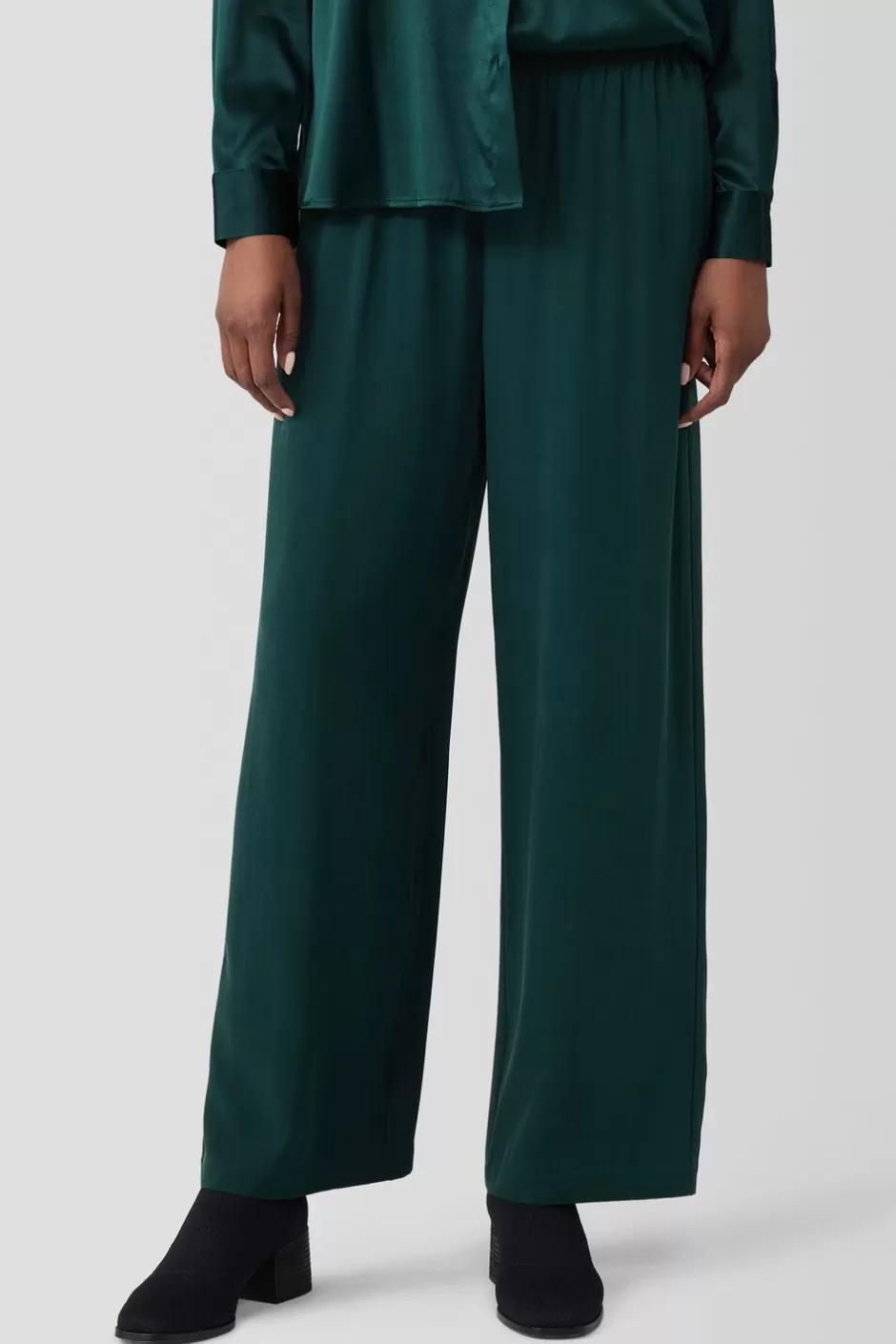 Silk Georgette Crepe Straight Pant-EILEEN FISHER Cheap