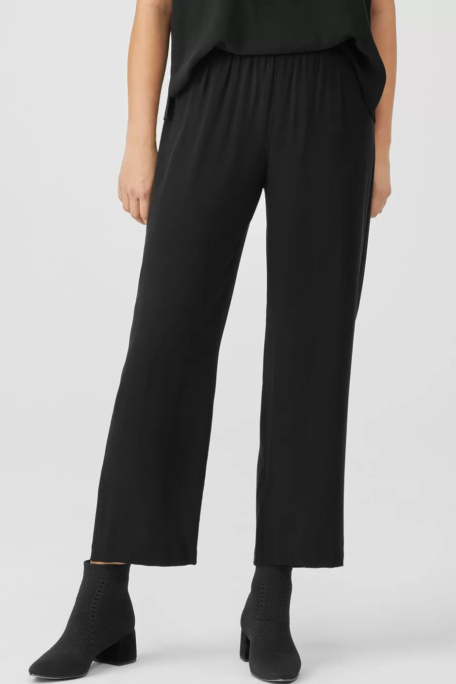 Silk Georgette Crepe Straight Pant-EILEEN FISHER Best