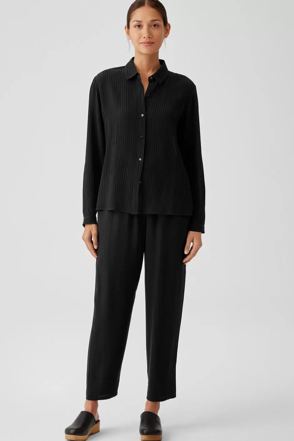 Silk Georgette Crepe Tapered Pant-EILEEN FISHER Cheap