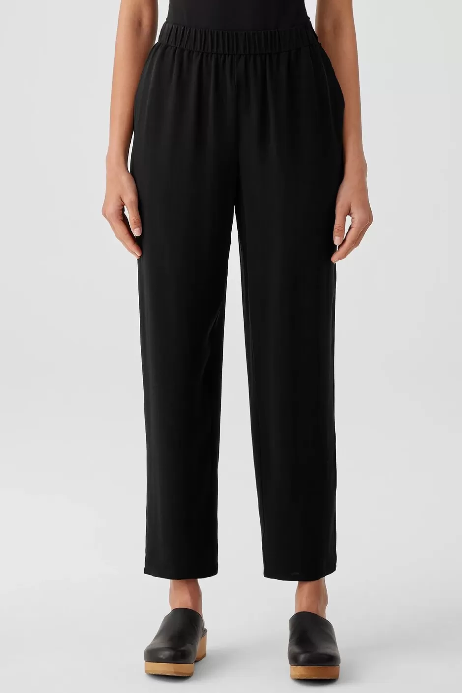 Silk Georgette Crepe Tapered Pant-EILEEN FISHER Cheap