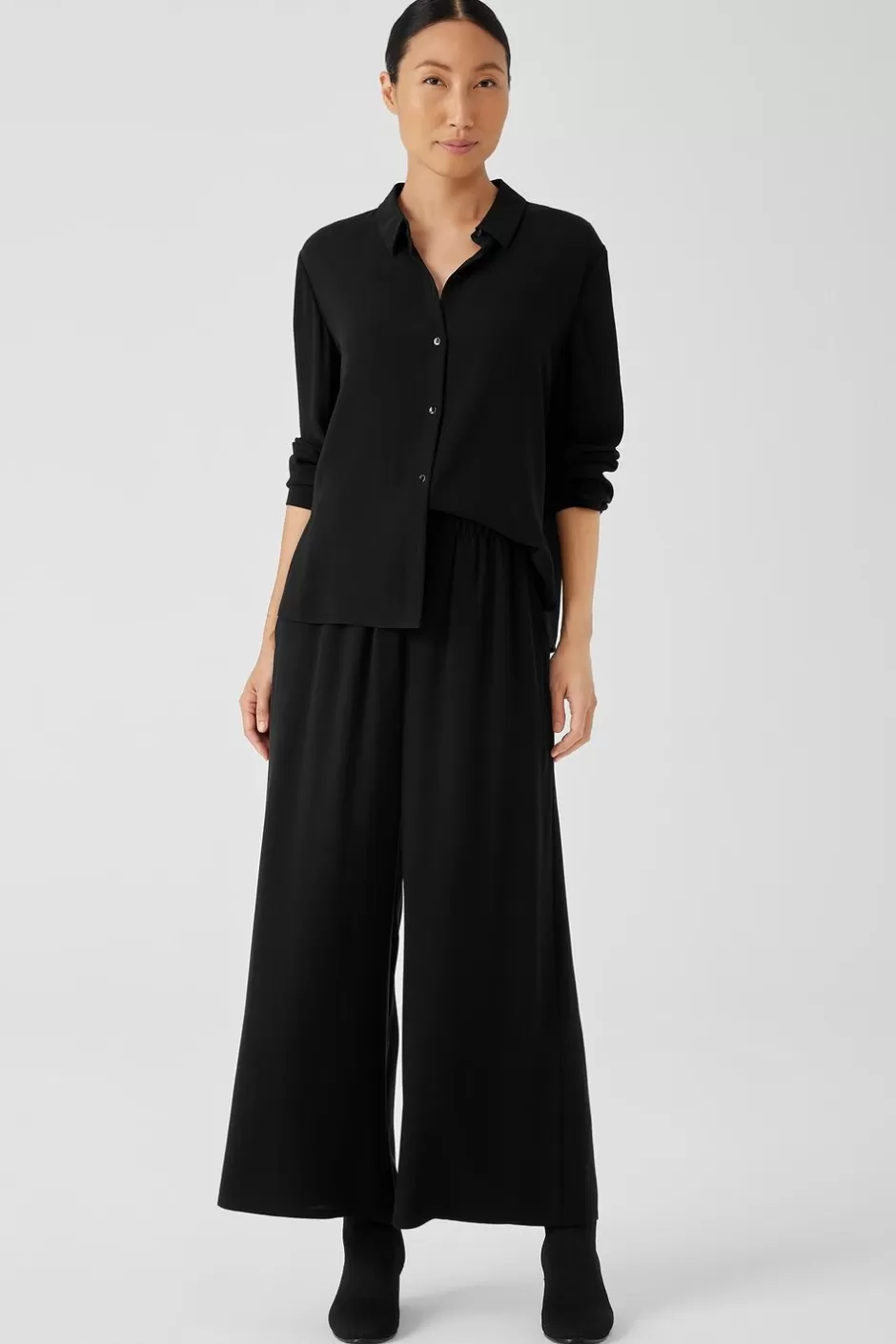 Silk Georgette Crepe Wide-Leg Pant-EILEEN FISHER Online