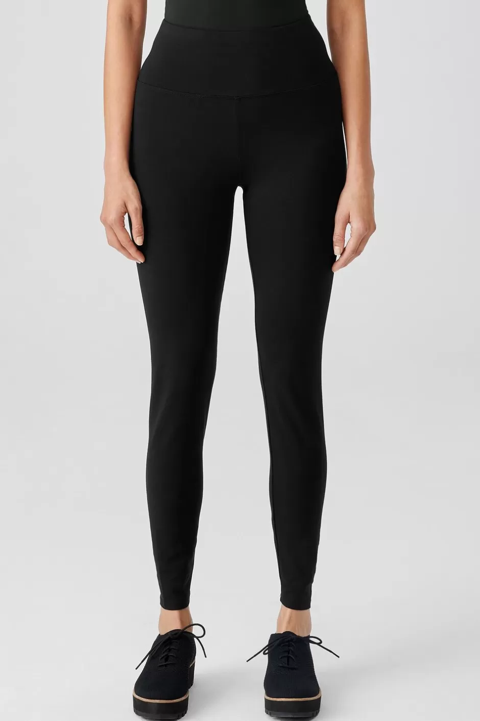 Stretch Jersey Knit High-Waisted Leggings-EILEEN FISHER Online