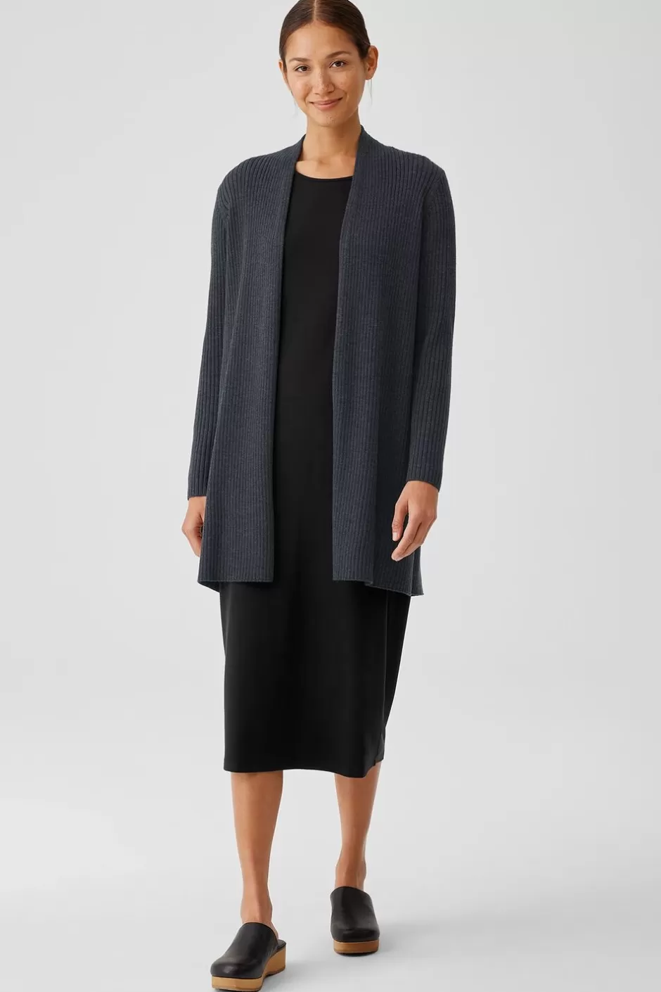 Stretch Jersey Knit Jewel Neck Dress-EILEEN FISHER Online