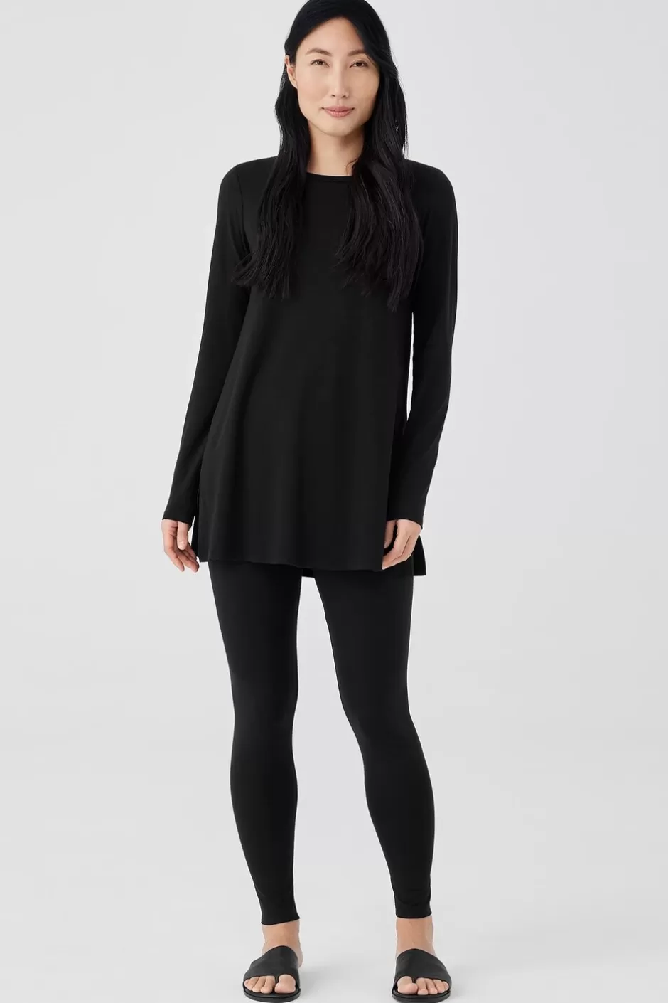 Stretch Jersey Knit Leggings-EILEEN FISHER Fashion