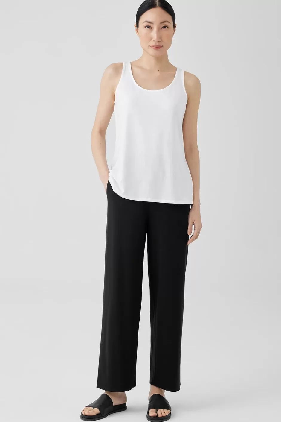 Stretch Jersey Knit Straight Pant-EILEEN FISHER Cheap