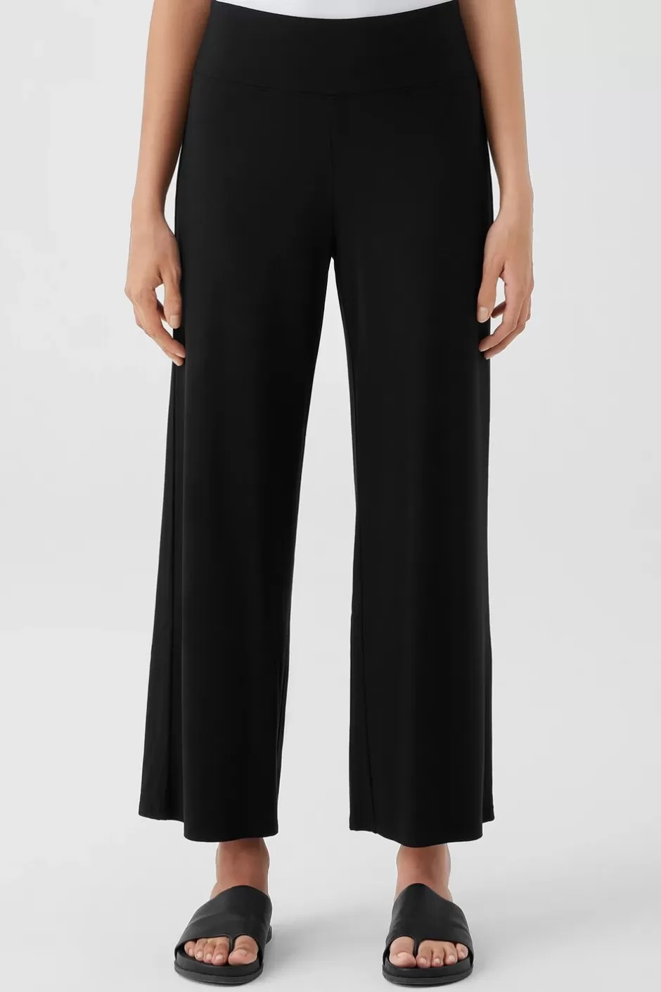 Stretch Jersey Knit Wide-Leg Pant-EILEEN FISHER Store