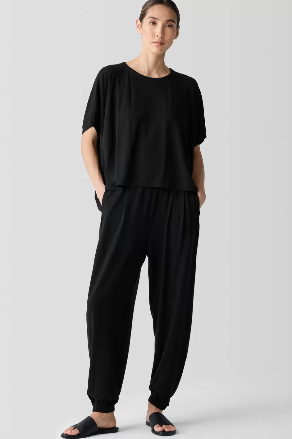 Stretch Jersey KnitLantern JoggerPant-EILEEN FISHER Best