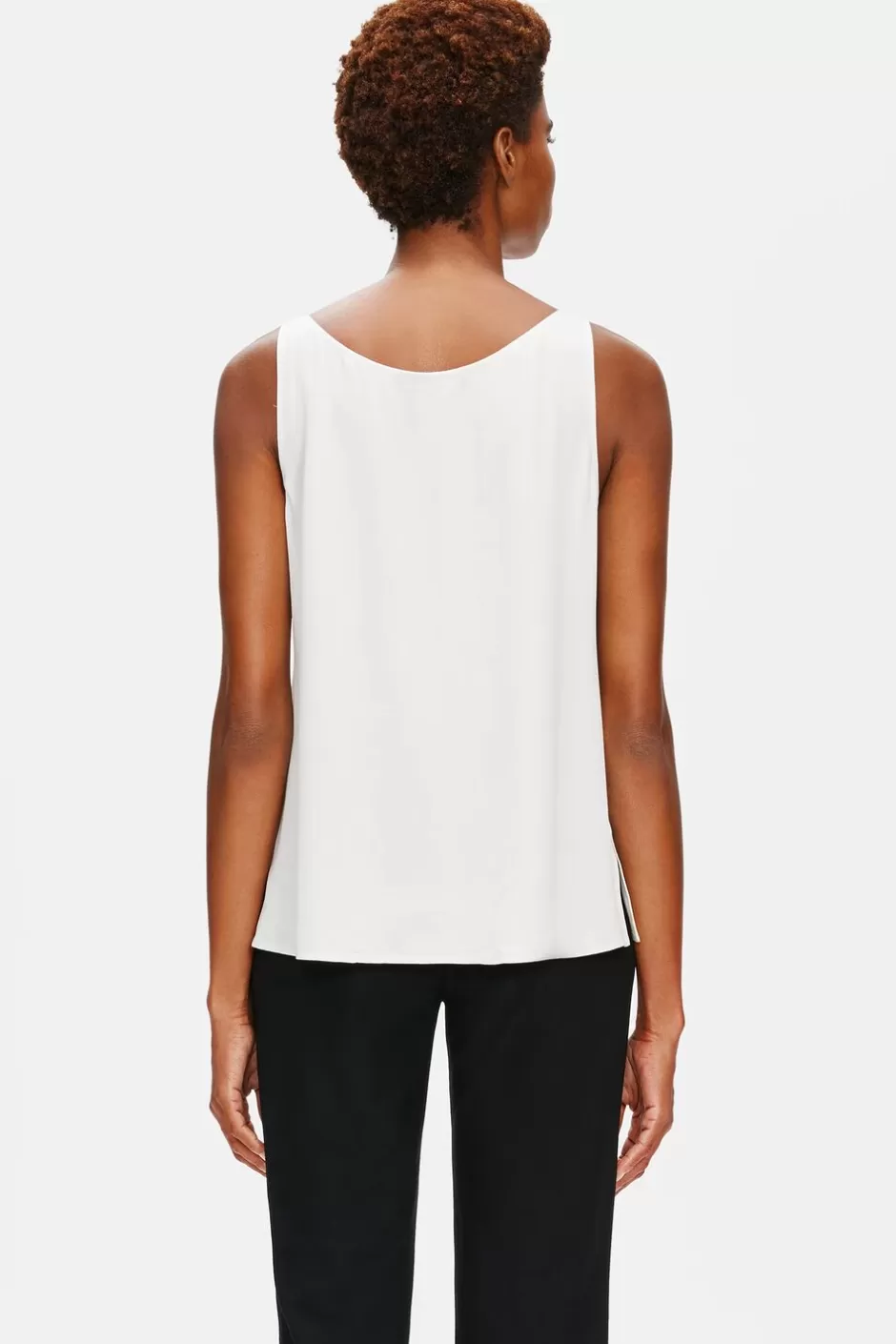 System Silk Georgette Crepe Tank-EILEEN FISHER Cheap