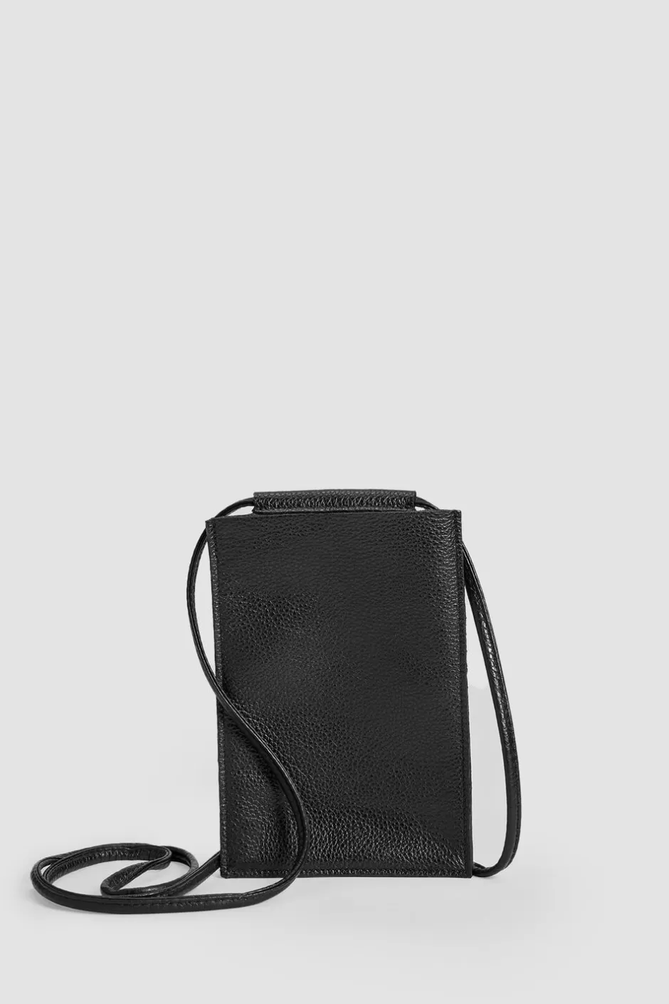 Textured Italian Leather Phone Pouch-EILEEN FISHER Cheap