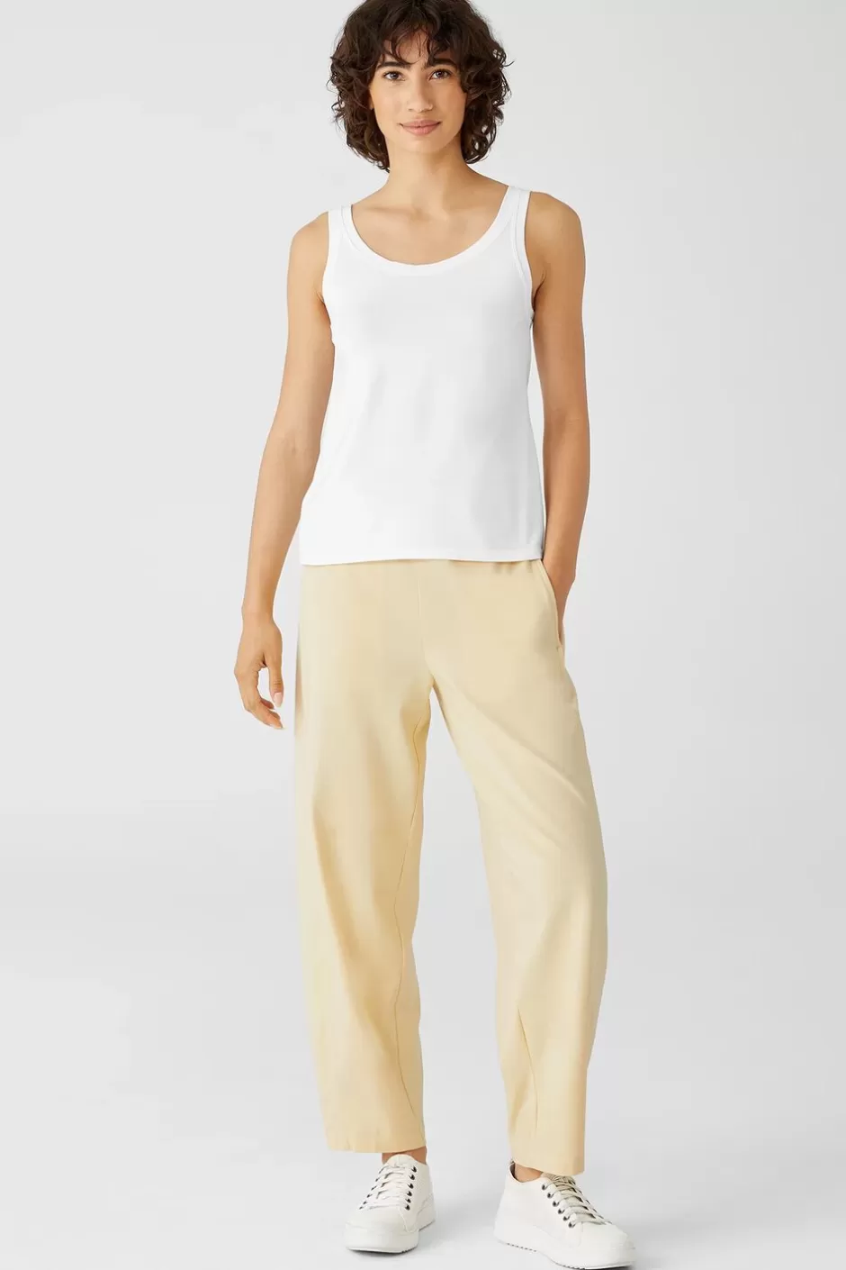 Traceable Cotton Jersey Scoop Neck Tank-EILEEN FISHER Online