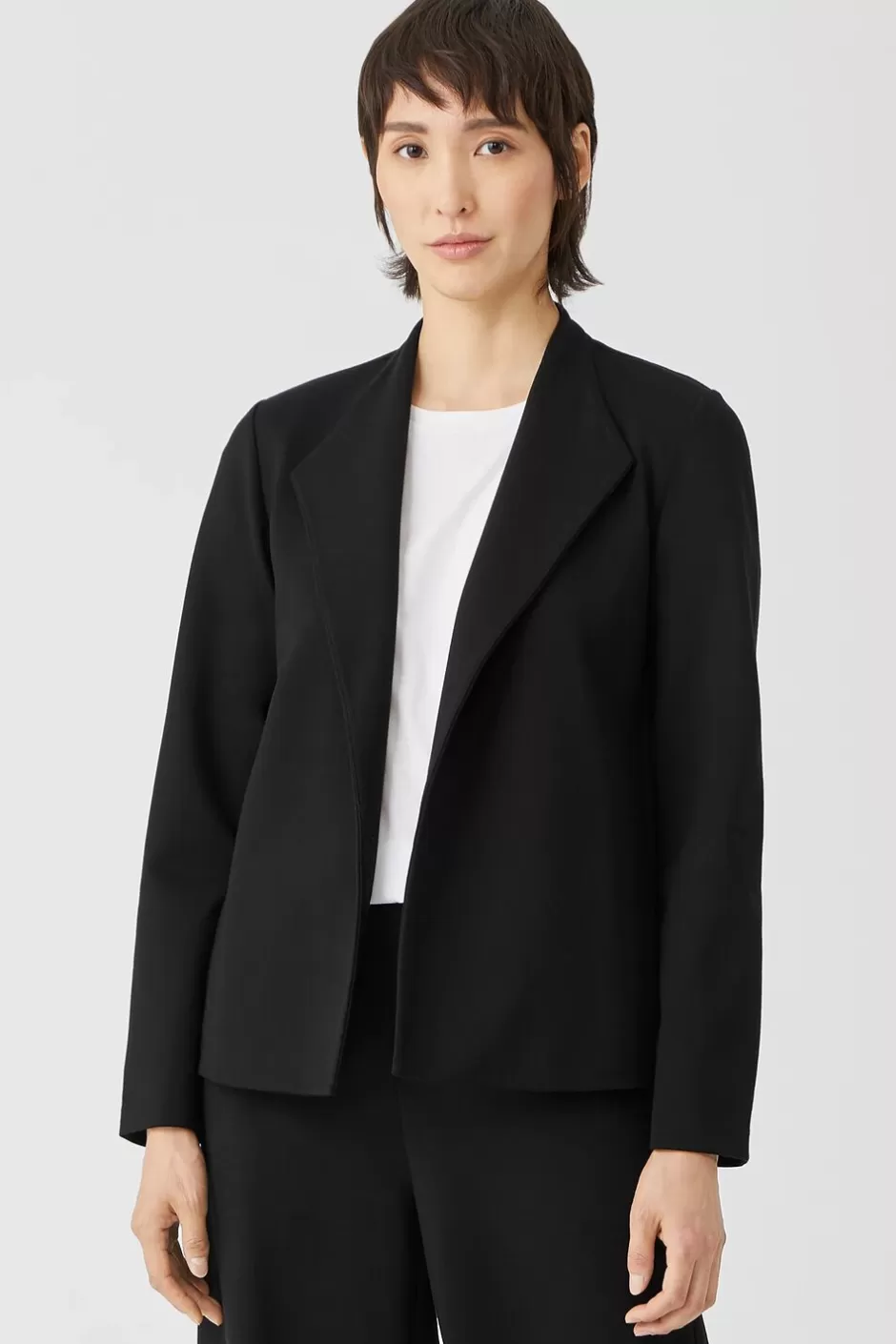 Washable Flex Ponte High Collar Jacket-EILEEN FISHER Best Sale