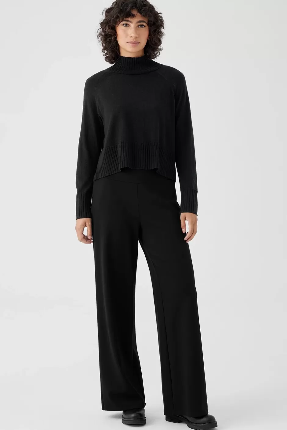 Washable Flex Ponte High-Waisted Pant-EILEEN FISHER New