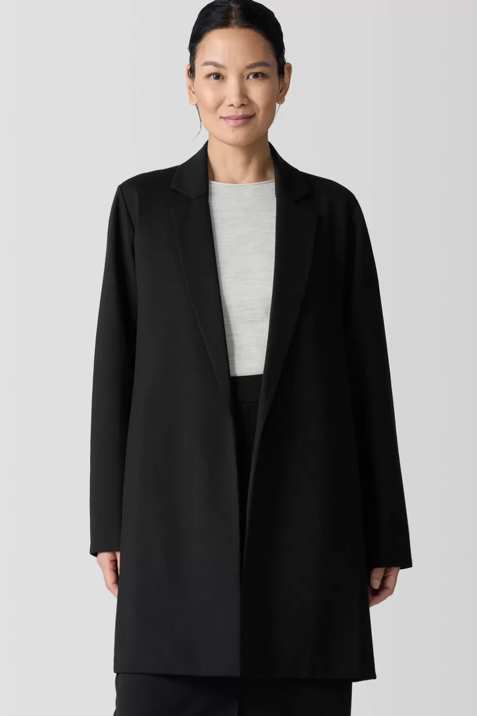 Washable Flex Ponte Long Blazer-EILEEN FISHER Sale