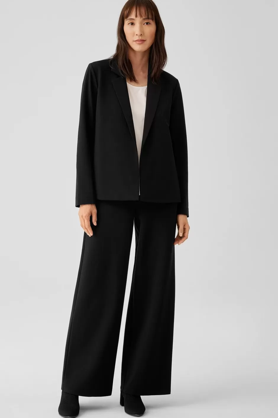 Washable Flex Ponte Notch Collar Blazer-EILEEN FISHER Sale