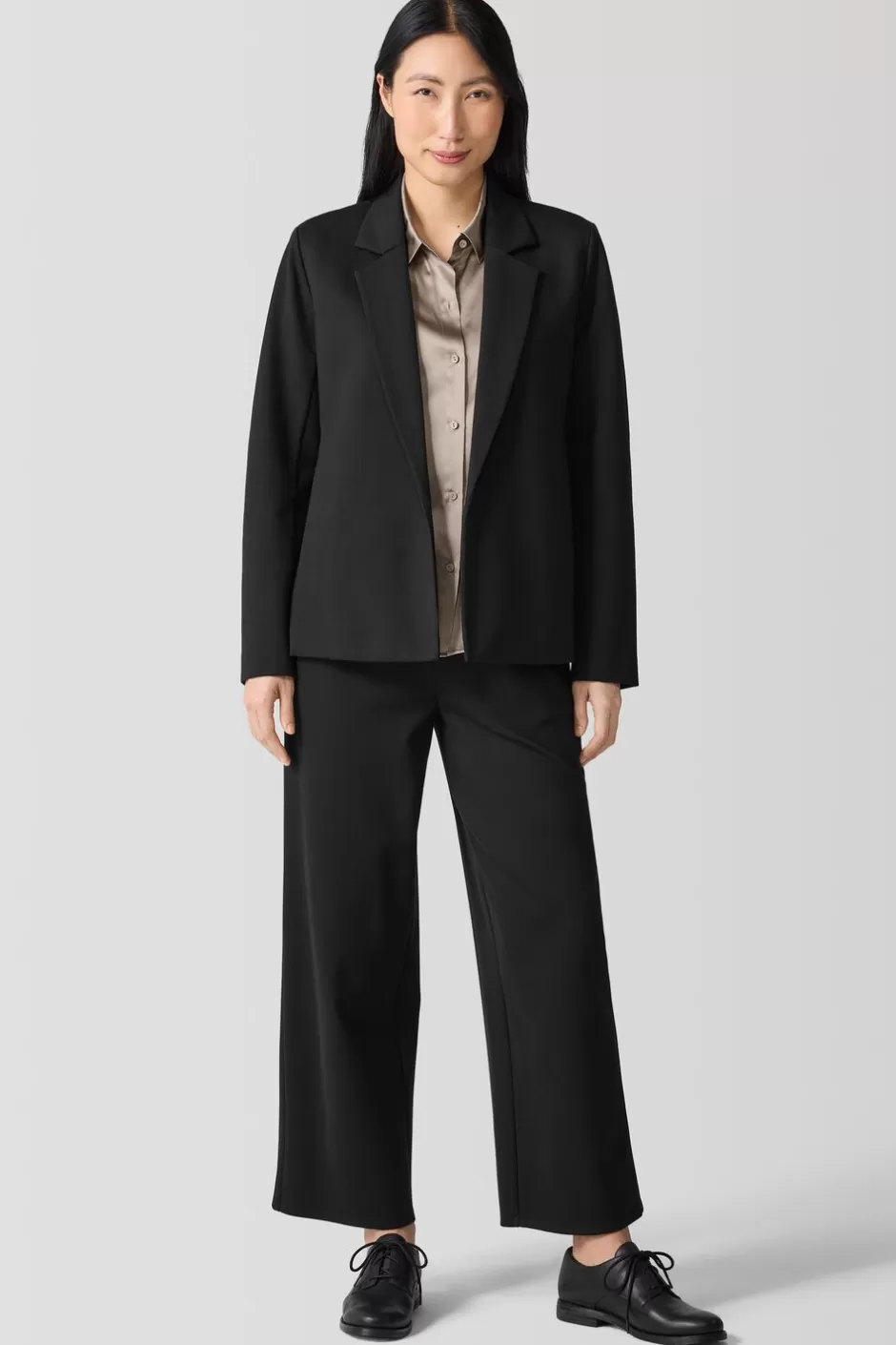 Washable Flex Ponte Notch Collar Blazer-EILEEN FISHER Best Sale