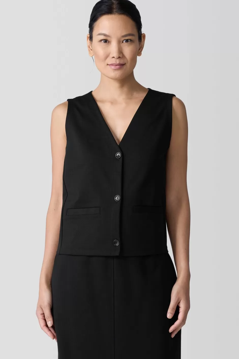 Washable Flex Ponte Vest-EILEEN FISHER Flash Sale