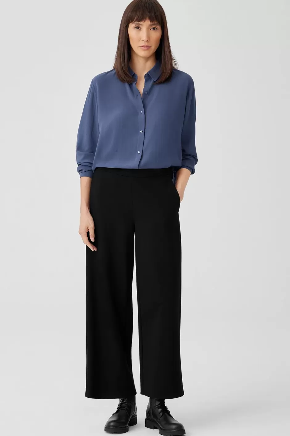 Washable Flex Ponte Wide-Leg Pant-EILEEN FISHER Store