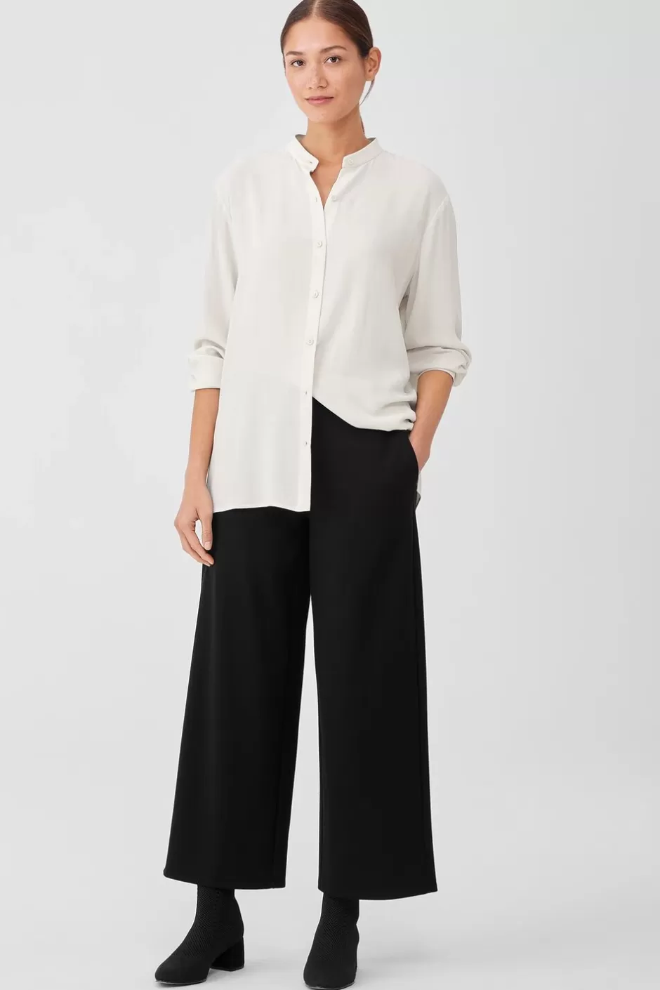 Washable Flex Ponte Wide-Leg Pant-EILEEN FISHER Hot