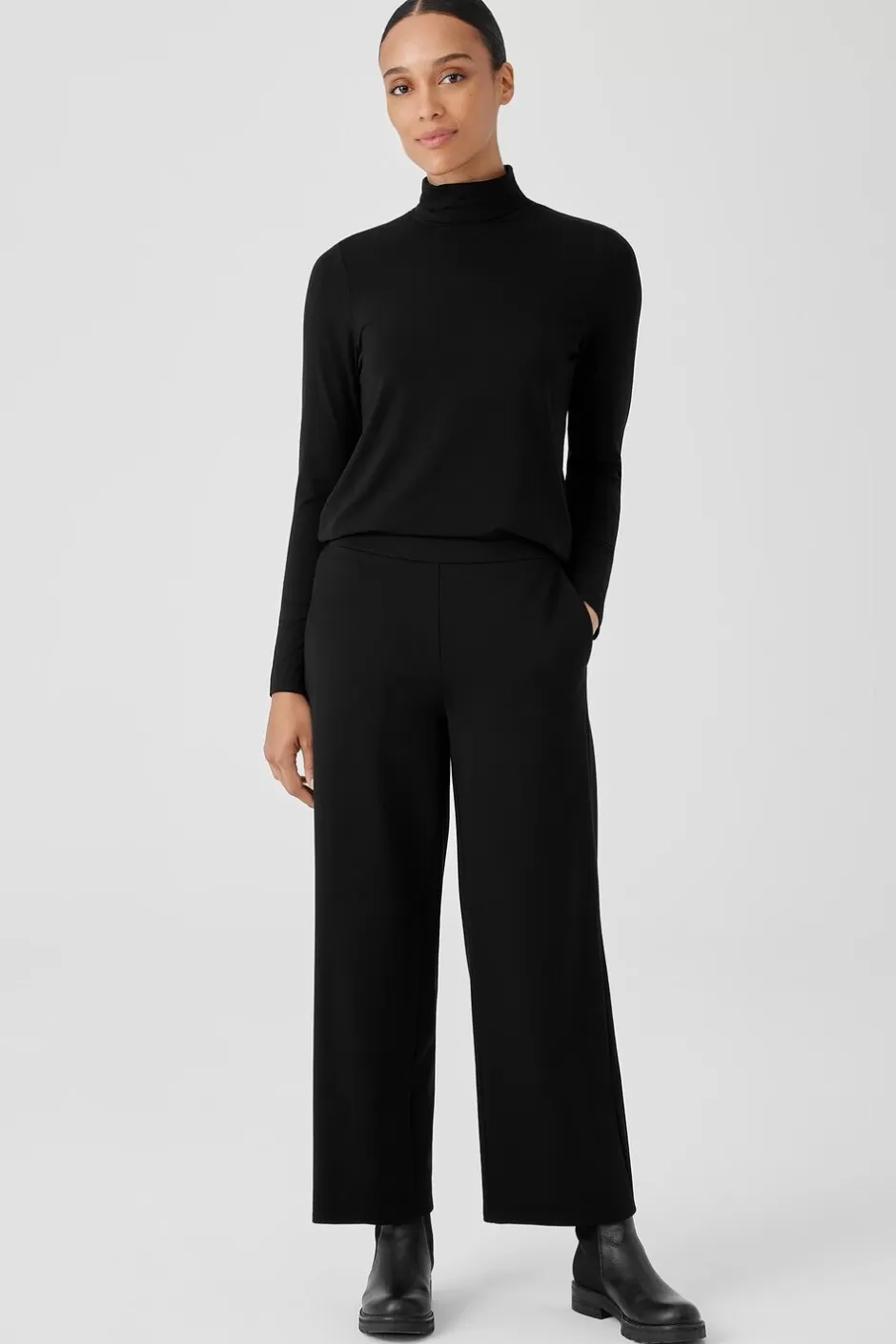 Washable Flex Ponte Wide-Leg Pant-EILEEN FISHER Sale