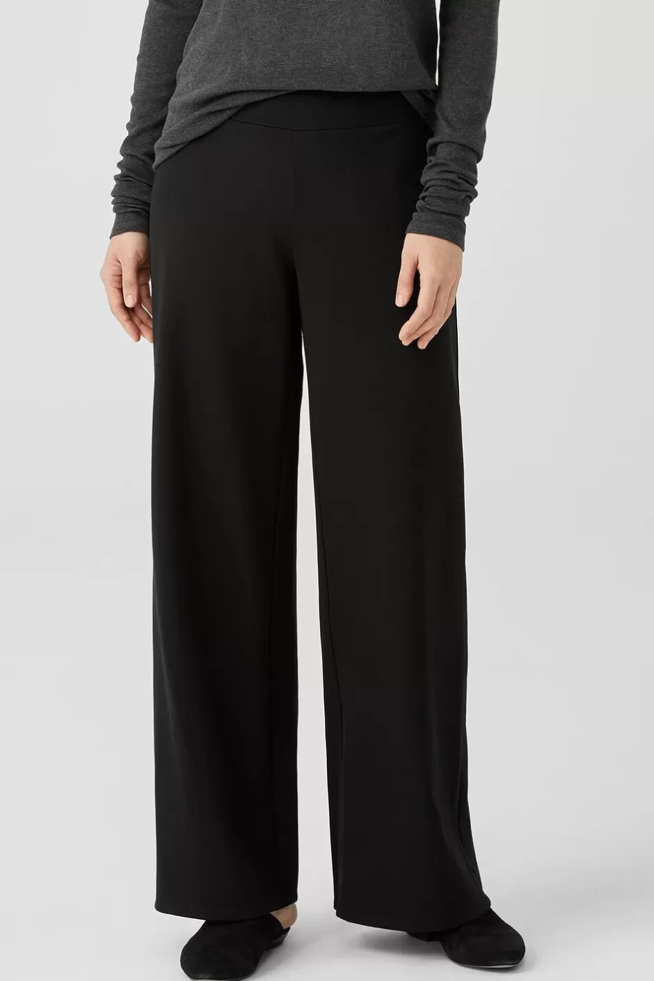 Washable Flex Ponte Wide-Leg Pant-EILEEN FISHER Best Sale