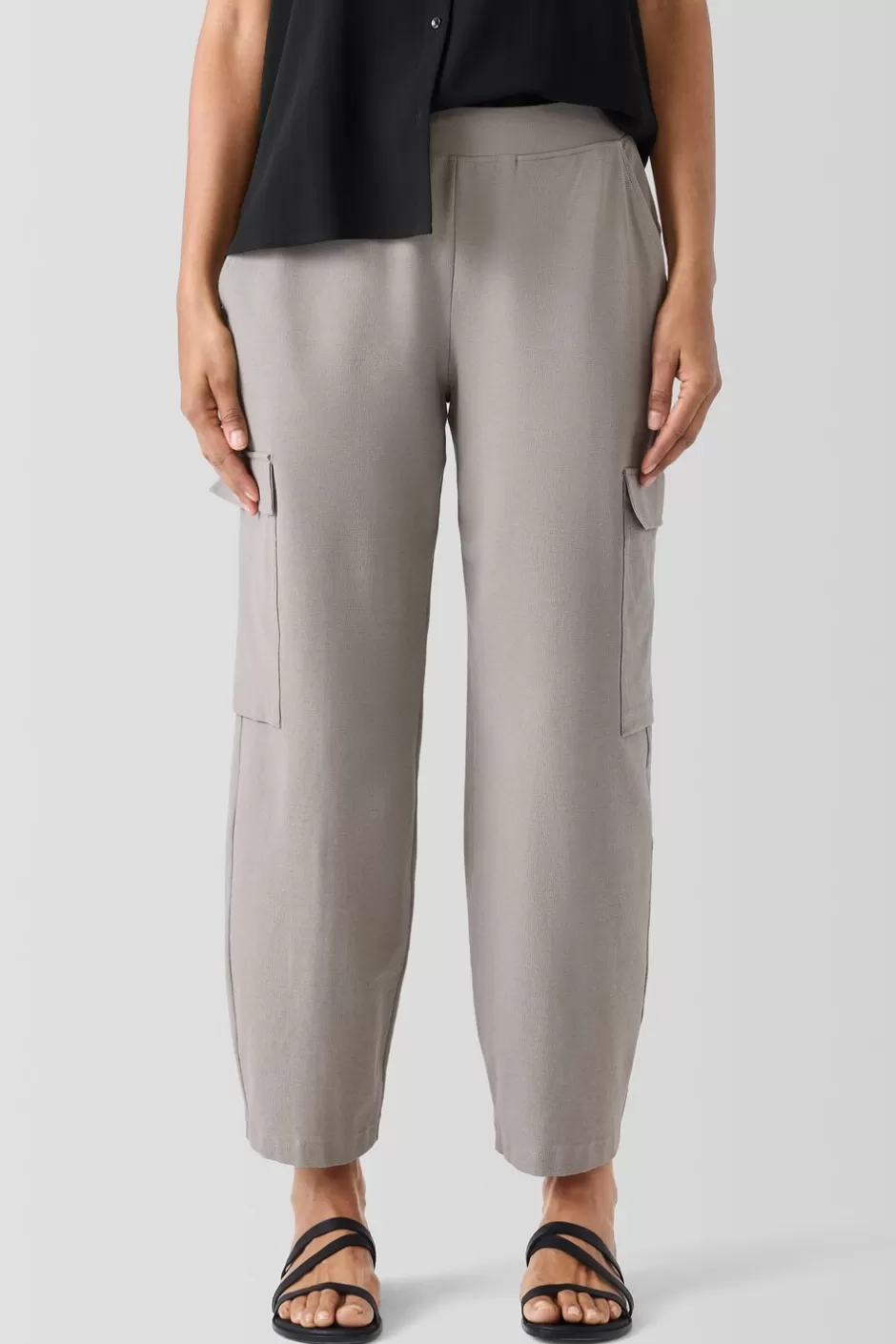 Washable Stretch Crepe Cargo Pant-EILEEN FISHER Best