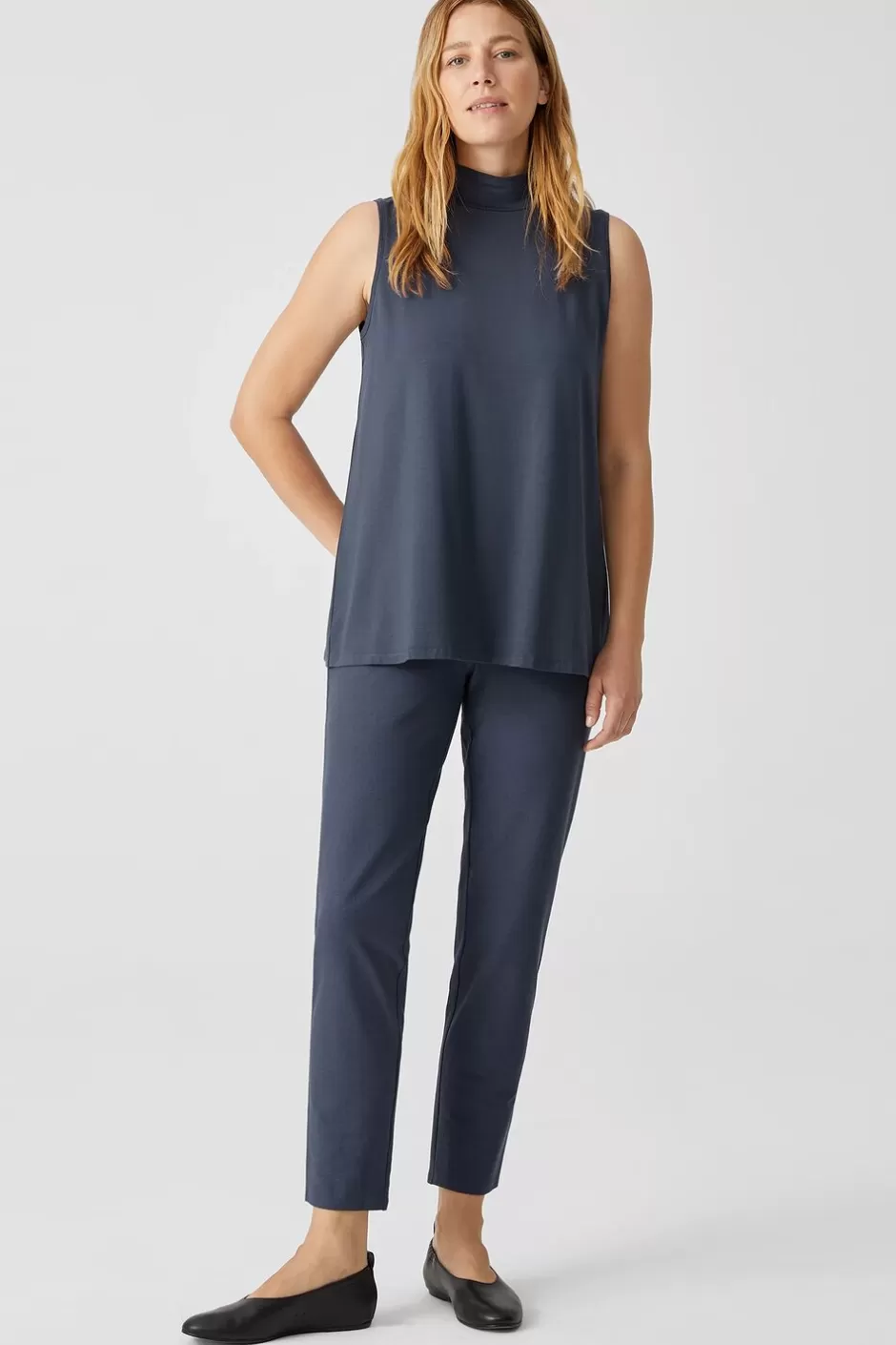 Washable Stretch Crepe High Waisted Pant-EILEEN FISHER Hot