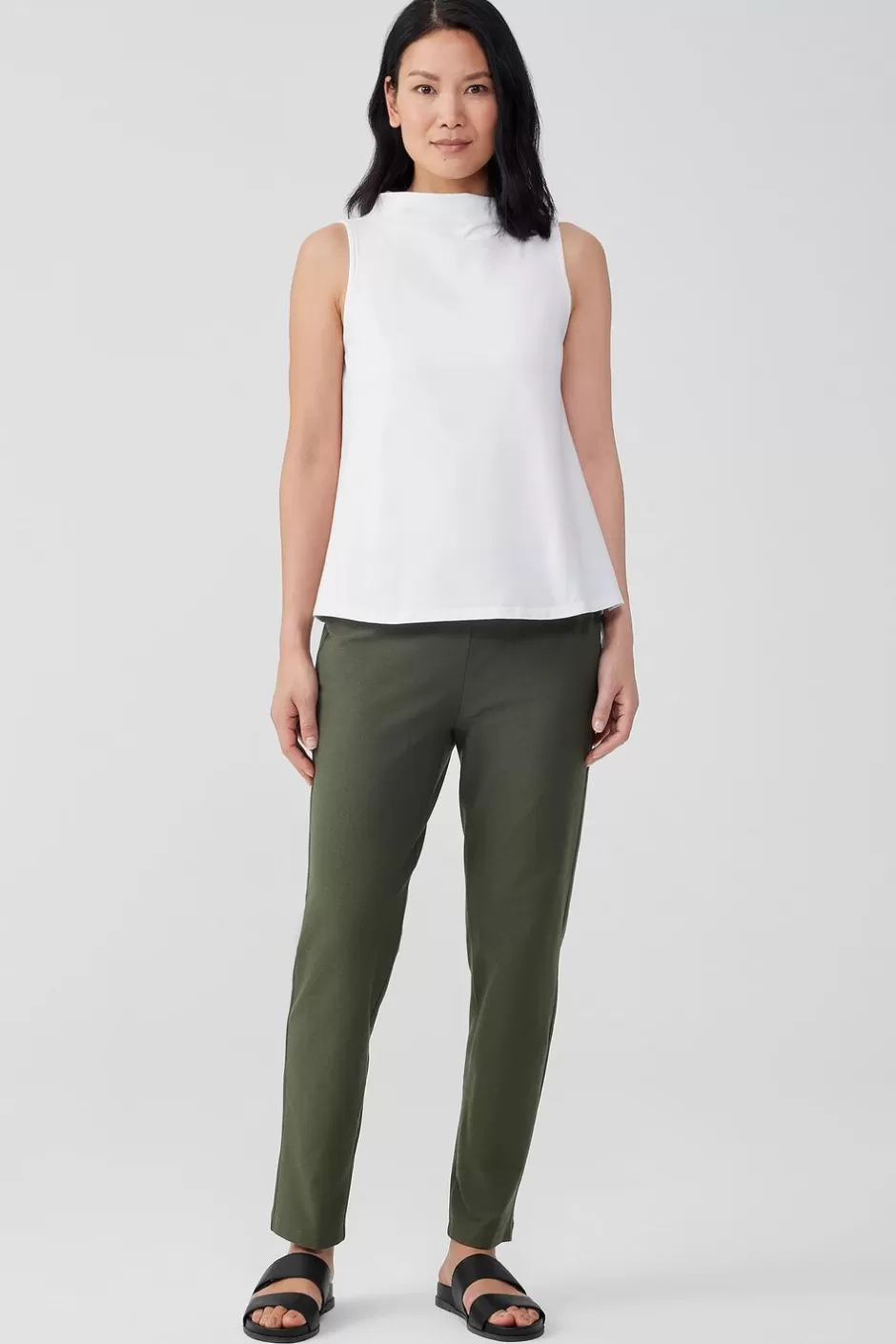 Washable Stretch Crepe Pant-EILEEN FISHER Online