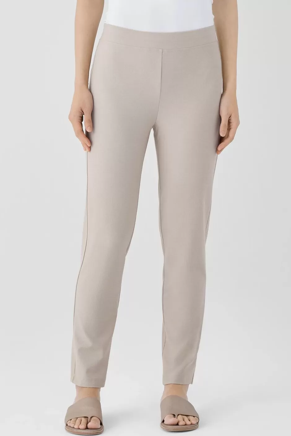 Washable Stretch Crepe Pant-EILEEN FISHER New