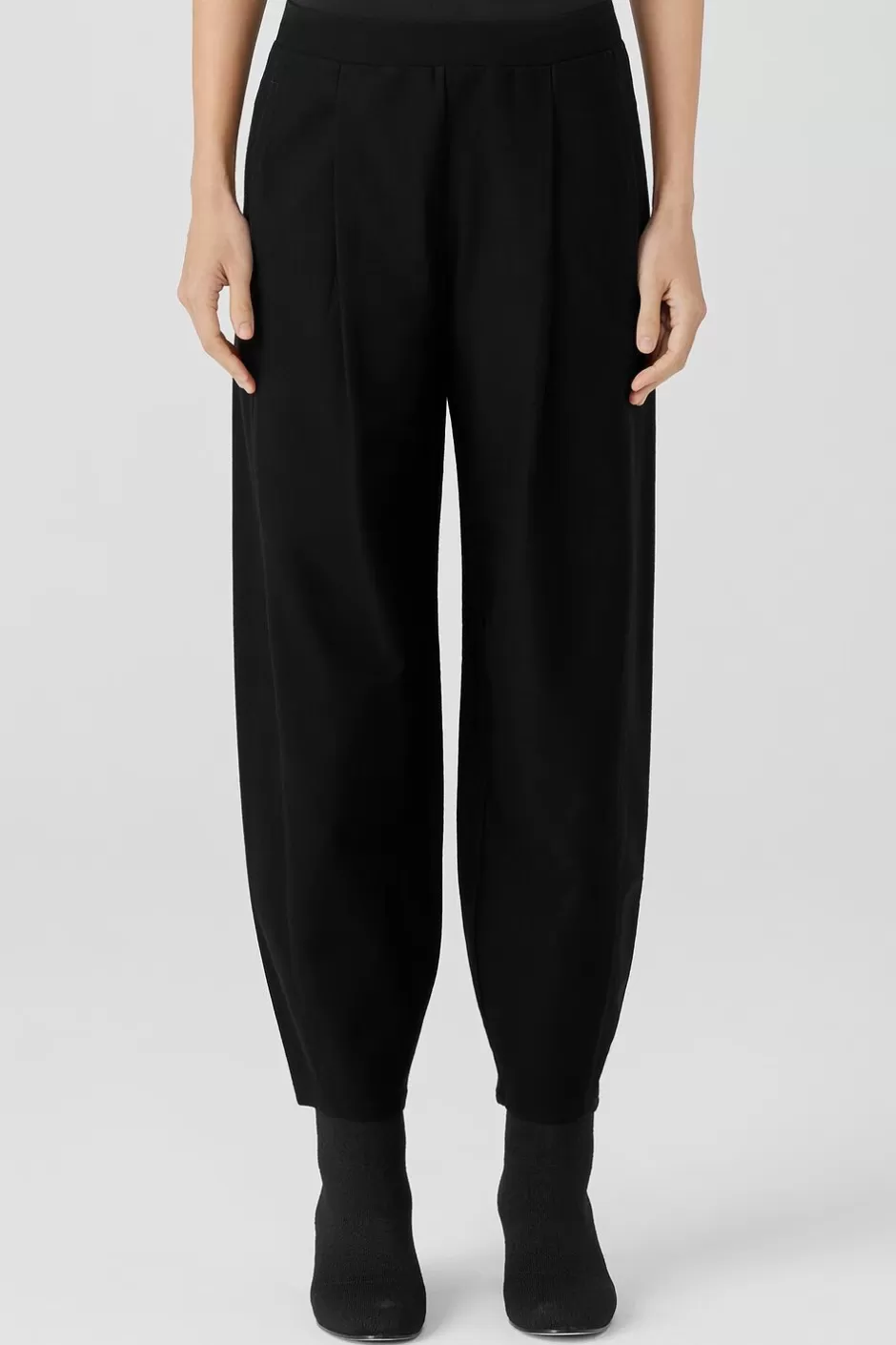 Washable Stretch Crepe Pleated Lantern Pant-EILEEN FISHER Flash Sale