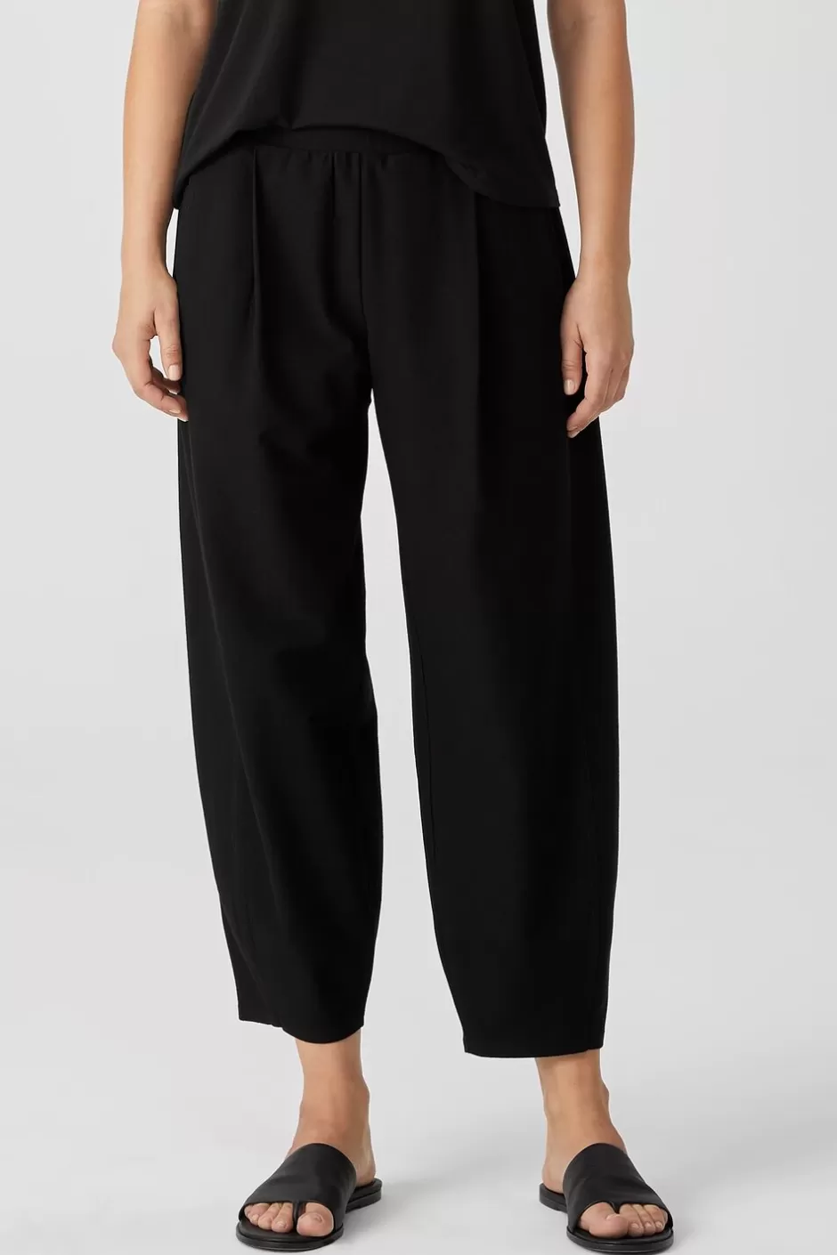 Washable Stretch Crepe Pleated Lantern Pant-EILEEN FISHER Flash Sale