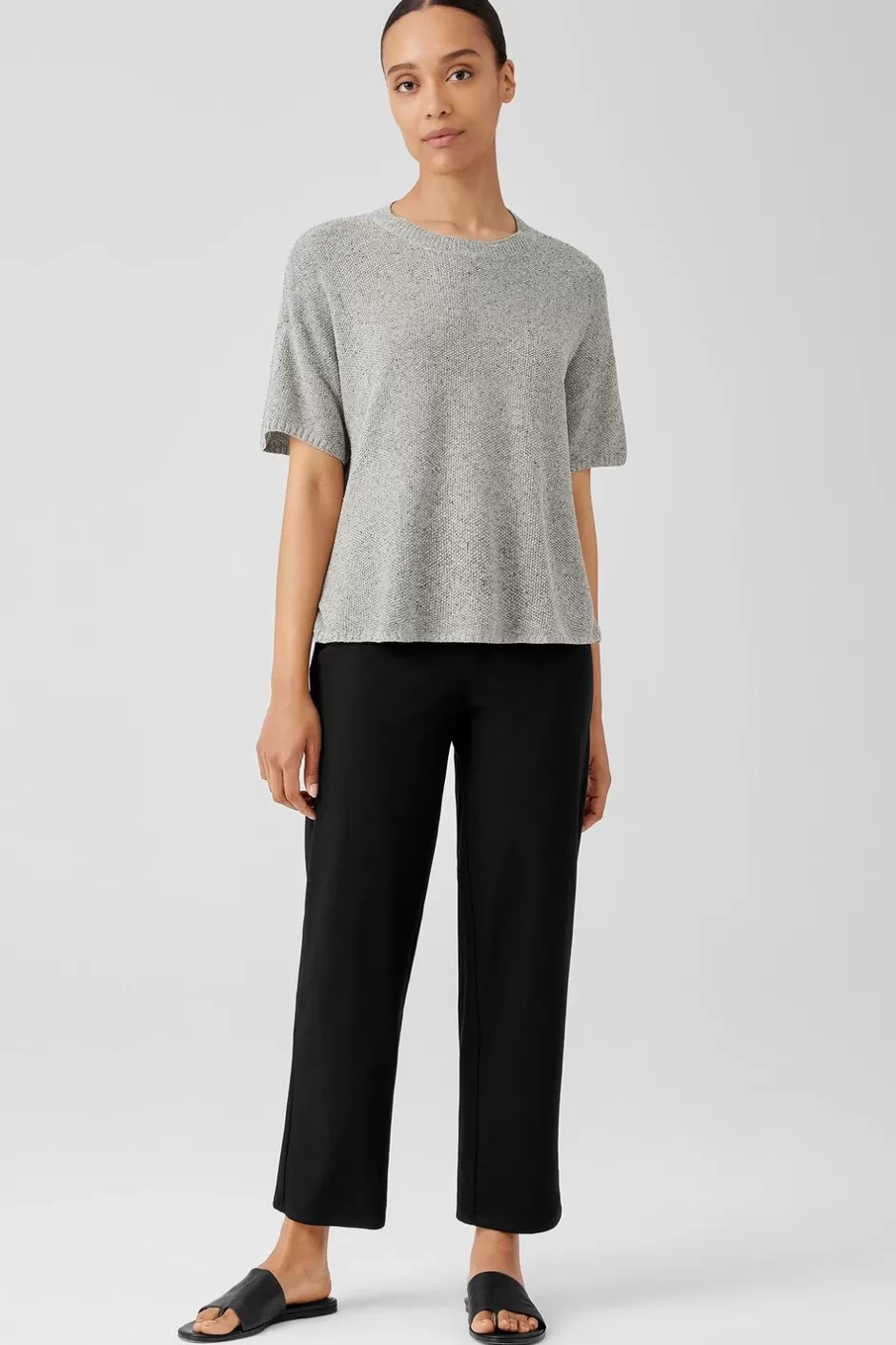 Washable Stretch Crepe Straight Pant-EILEEN FISHER Discount