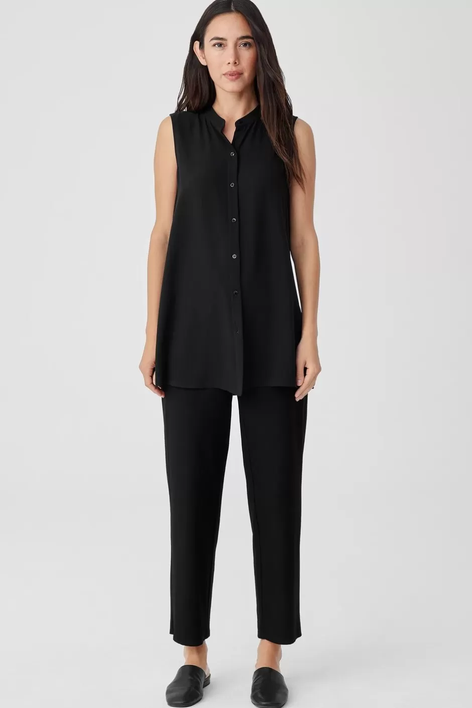 Washable Stretch Crepe Straight Pant-EILEEN FISHER Best Sale